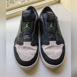 Women's Nike Air Jordan 1 Retro Low Slip Sneakers Black/ Volt-Phantom-Slit Red